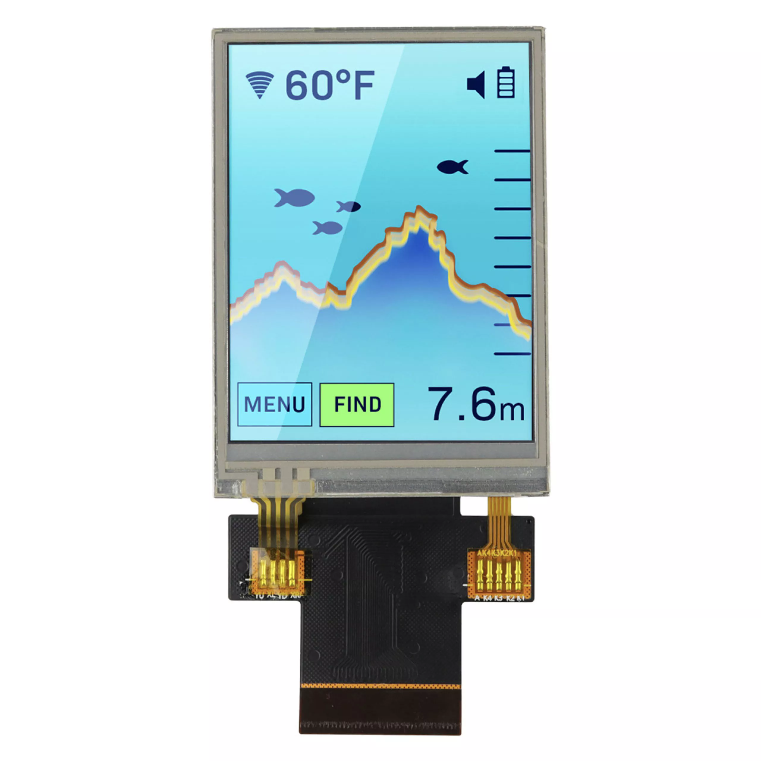 Módulo TFT IPS TFT de toque resistivo de 2.6 pulgadas