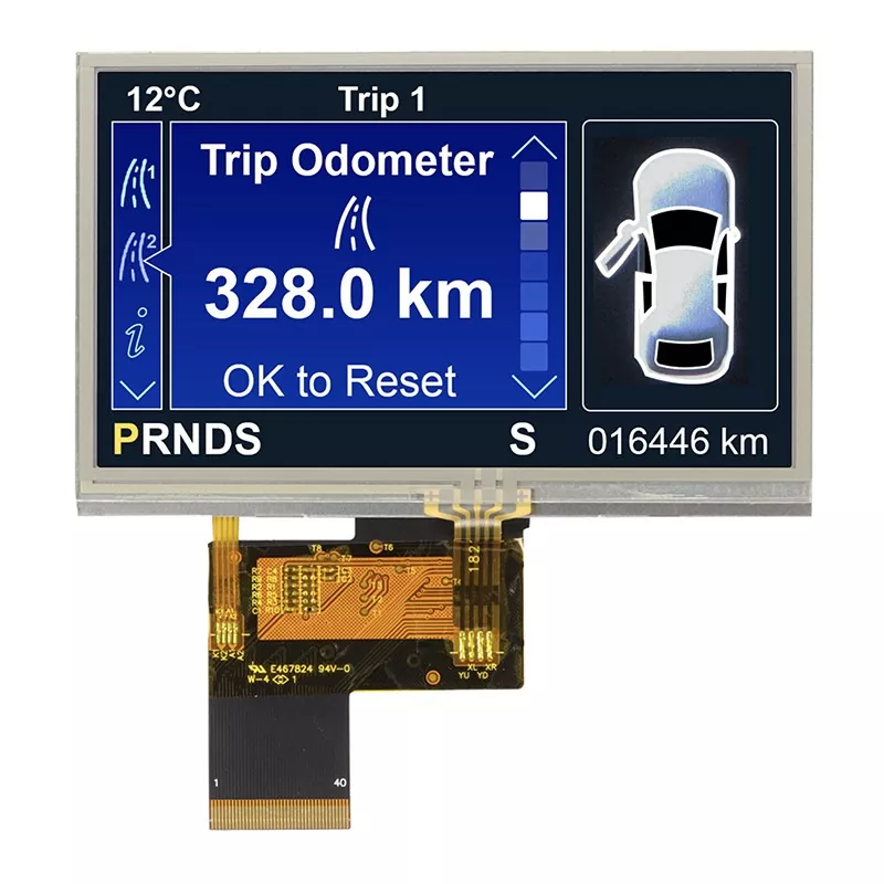 4.3 pulgadas 480x272 Módulo TFT de tacto resistivo