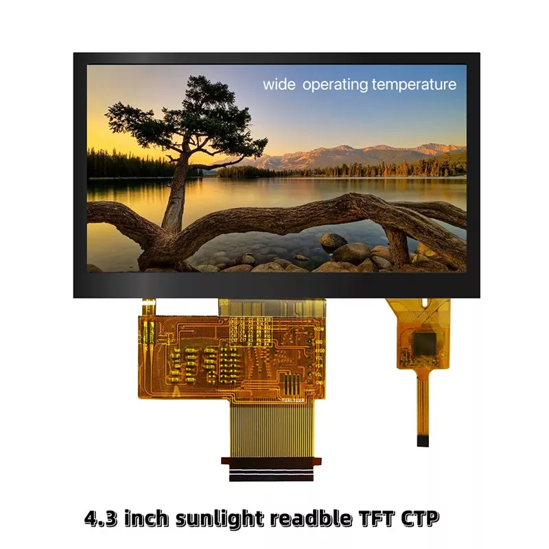 Módulo TFT de 4.3 pulgadas de ancho de ancho con pantalla táctil